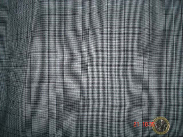 Coton mélangé à carreaux gris/noir 5x1.4m(K43)