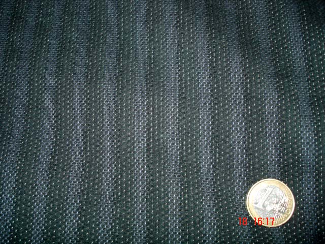 Coton mélangé rayé bleu/gris vendu au m(K511)