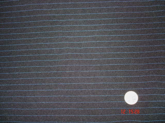 Polycoton épais rayé bleu/noir 1.90x1.45m (m119)
