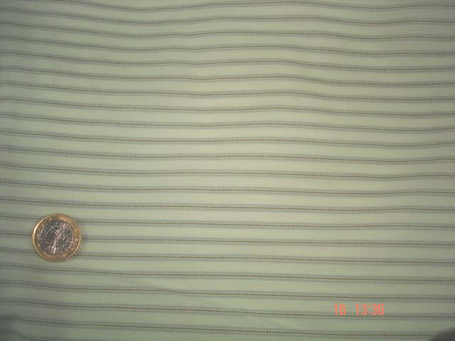 100%coton/liserai rayé gris/blanc 4x0.45m (m276)