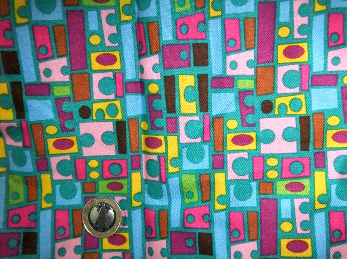 100%coton à motif coloré 0.9x1.1m(bl242)