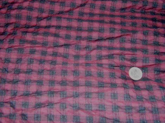 coton crépon rouge/noir 1.5x1.5m(OP121)