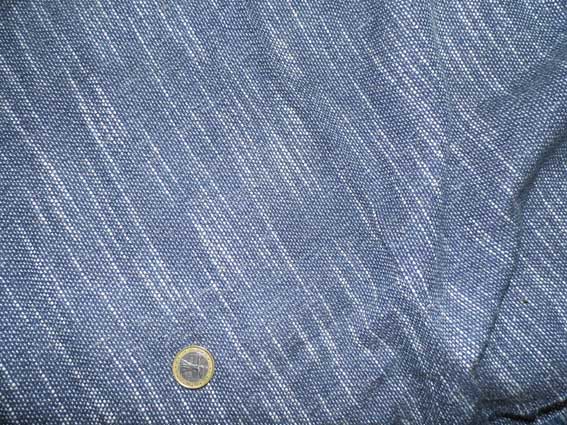 Coton tissé blanc/bleu/gris 1.9x1.45m(HP104)