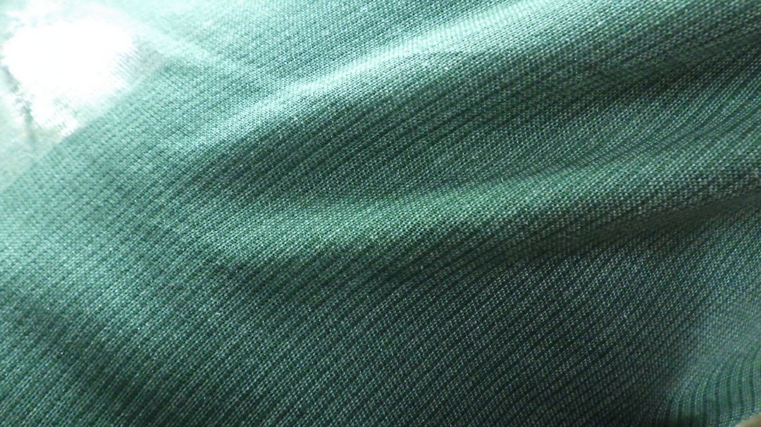 Coton effet froissé vert/rayé vendu au m(VP1009)